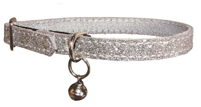 Bobby - Paillete -Fancy cat collar -White
