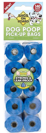 Bags On Board - Refill Bags - Blue -140 Bags (10rolls x 14bags)