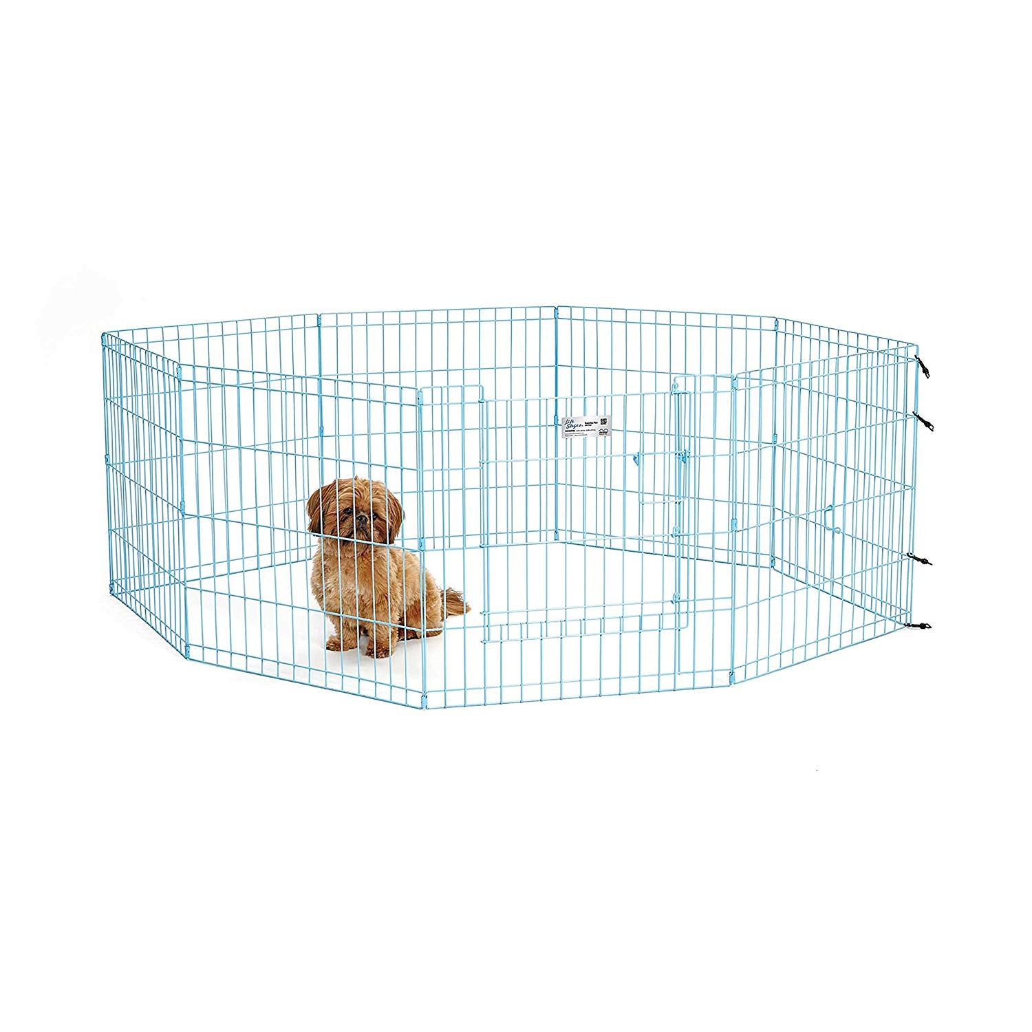 Blue Exercise Pen with Door 24" - Blue