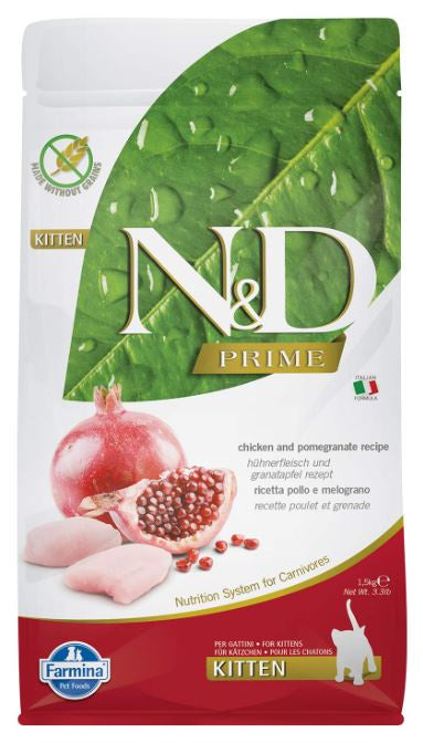 Farmina N&D Dry Food Chicken & Pomegranate For Kittens , 1.5 KG