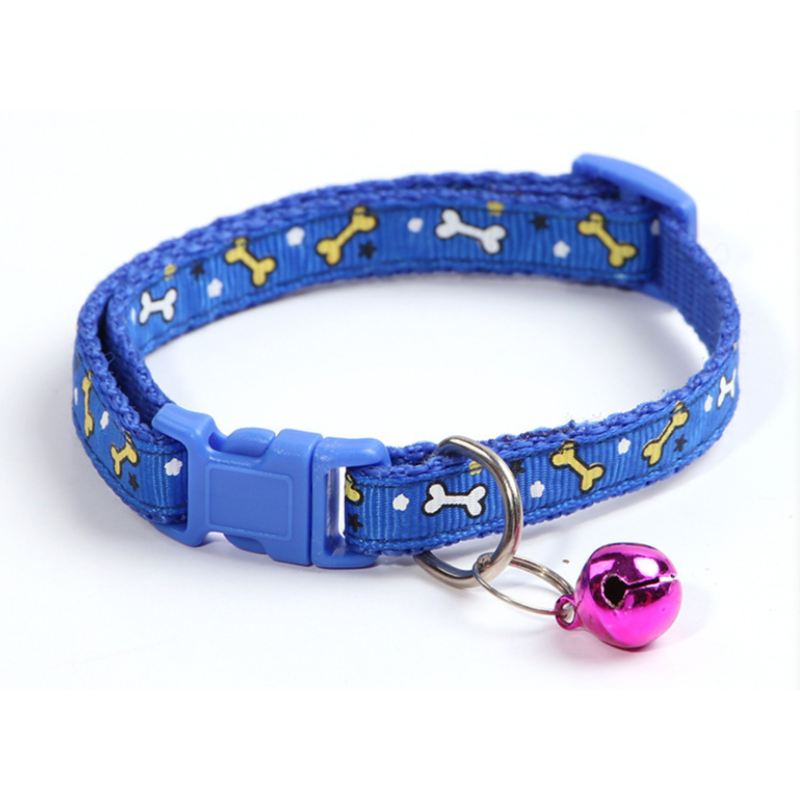 PETS CLUB ADJUSTABLE CAT COLLAR WITH BELL - Dark Blue