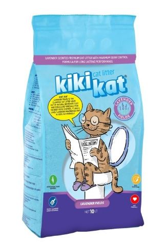 Kiki Kat - White Bentonite Clumping Cat Litter -10 L (8.7 Kg)