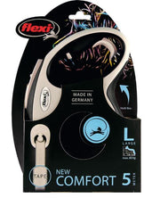 Flexi - New Comfort Tape Dog Leash -(L/5M -Black)
