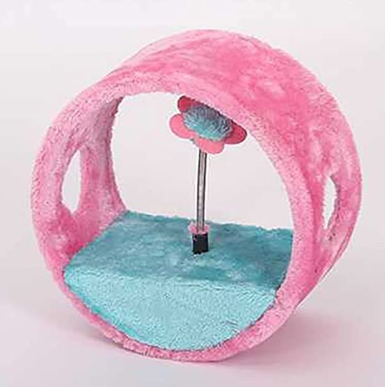 Catry - Wheel Type Cat Tree 27X15X27Cm, Pink
