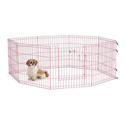 Pink Exercise Pen with Door 24″