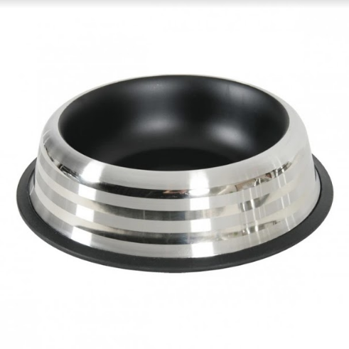 ZOLUX Merenda Stainless NonSlip Dog Bowl Black