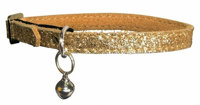 Bobby - Paillete -Fancy cat collar -Yellow Glitter