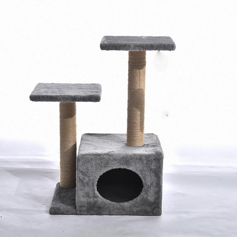 PETS CLUB CAT TREE HOUSE WITH SCRATCHING POLES – 40*29*60 CM