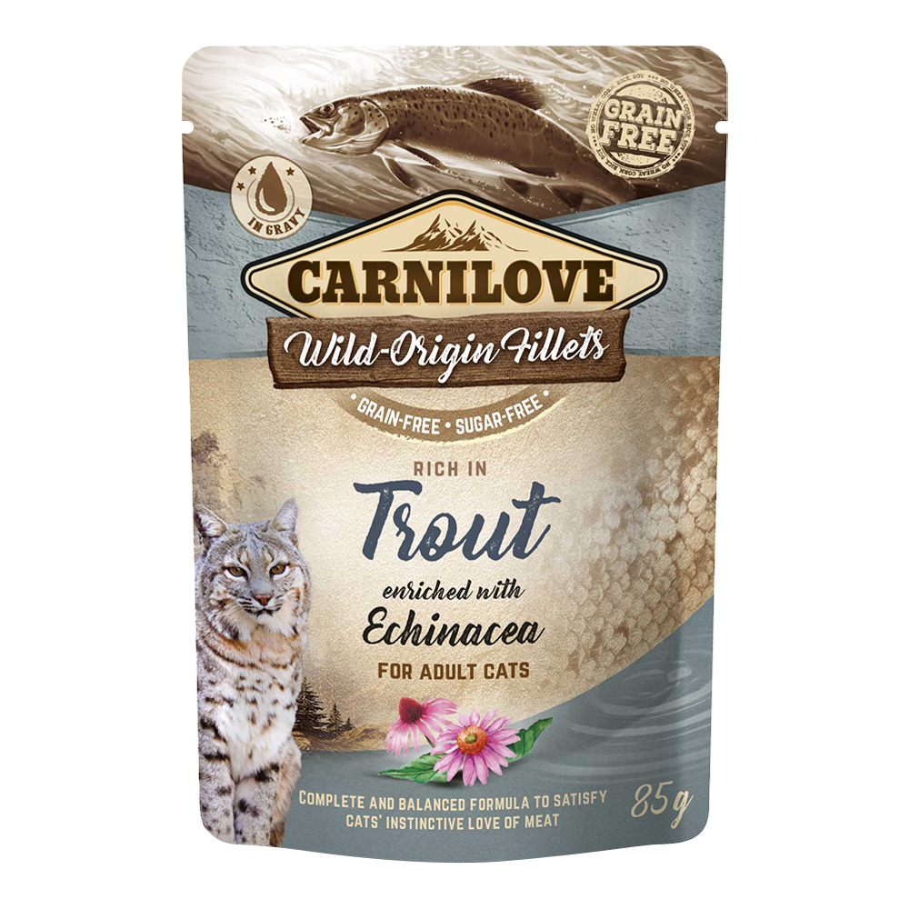 Carnilove - Trout Enriched With Echinacea For Adult Cats (Wet Food Pouches) 85g