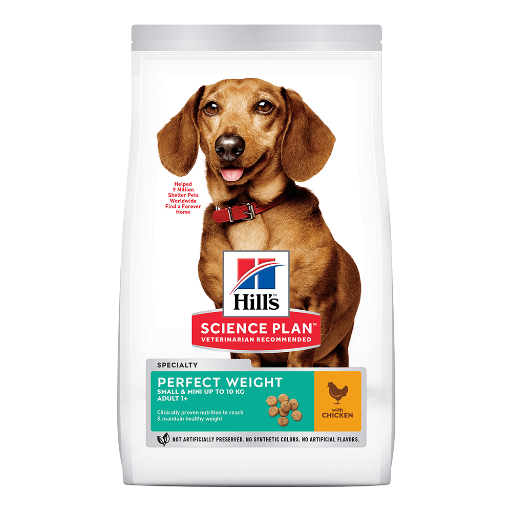 Hill’s Science Plan Perfect Weight Small & Mini Adult Dog Food With Chicken (1.5kg)