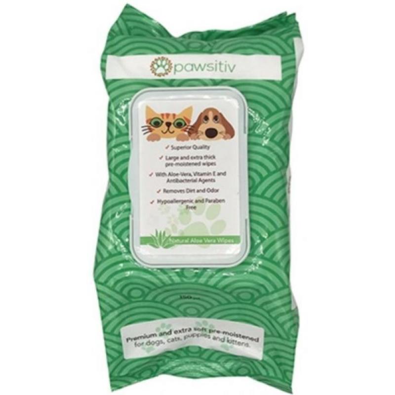 PAWSITIV PET WIPES FOR CATS AND DOGS (150 WET WIPES)