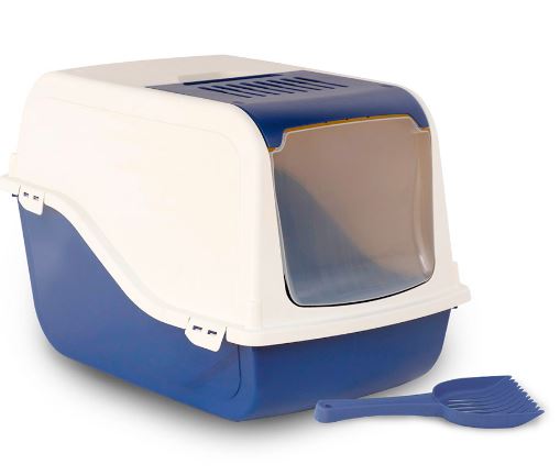 Cat Litter Box Ariel(Top Free) - Green/Blue/Tan