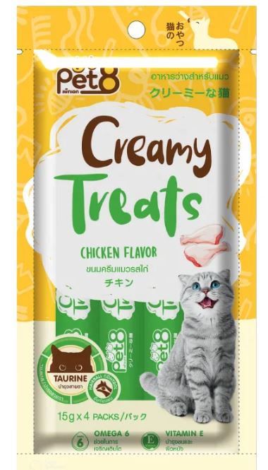 Pet8 - Creamy Treats 15Gx4