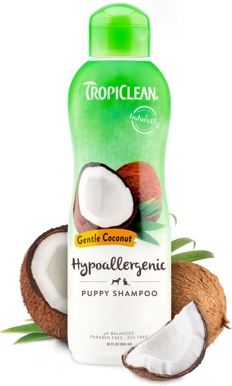 TropiClean Gentle Coconut Hypoallergenic Puppy and Kitten Shampoo, 12oz