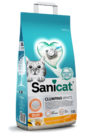 Sanicat White Duo Clumping Cat Litter- 10 L