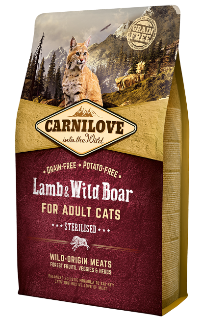 Carnilove Lamb & Wild Boar For Adult Cats 2kg