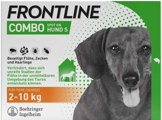 Frontline Flea & Tick Spot On Combo for Dogs & Home Protection 3 Pipettes