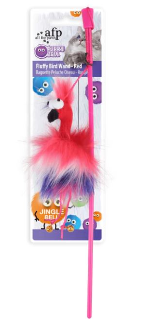All For Paws - Furry Ball - Fluffy Bird Wand