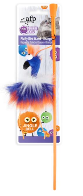 All For Paws - Furry Ball - Fluffy Bird Wand