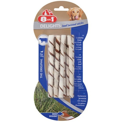 Delights Beef Twisted Sticks-10 Pcs for dogs