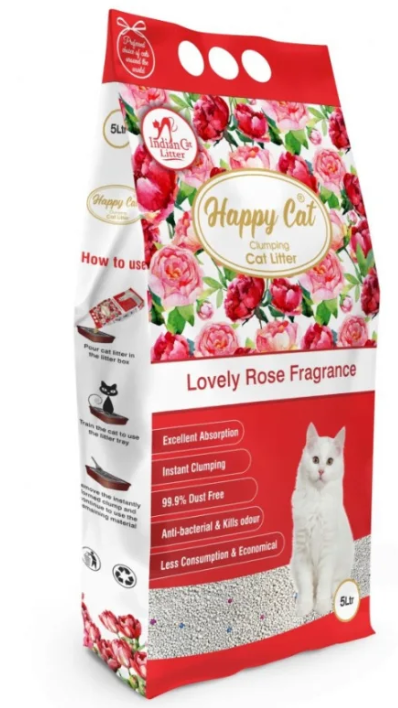 Happy Cat Bentonite Dust Free Clumping Cat Litter 5L