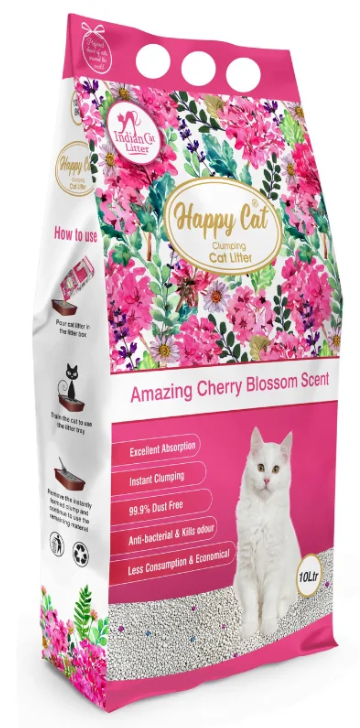 Happy Cat Bentonite Dust Free Clumping Cat Litter 10L