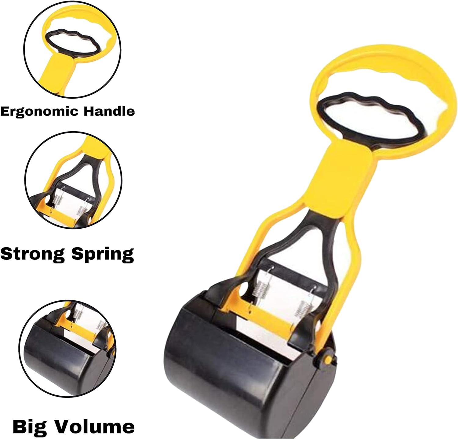 Poo Picker - Spring-Loaded Pet Waste Scooper, 11 Inch