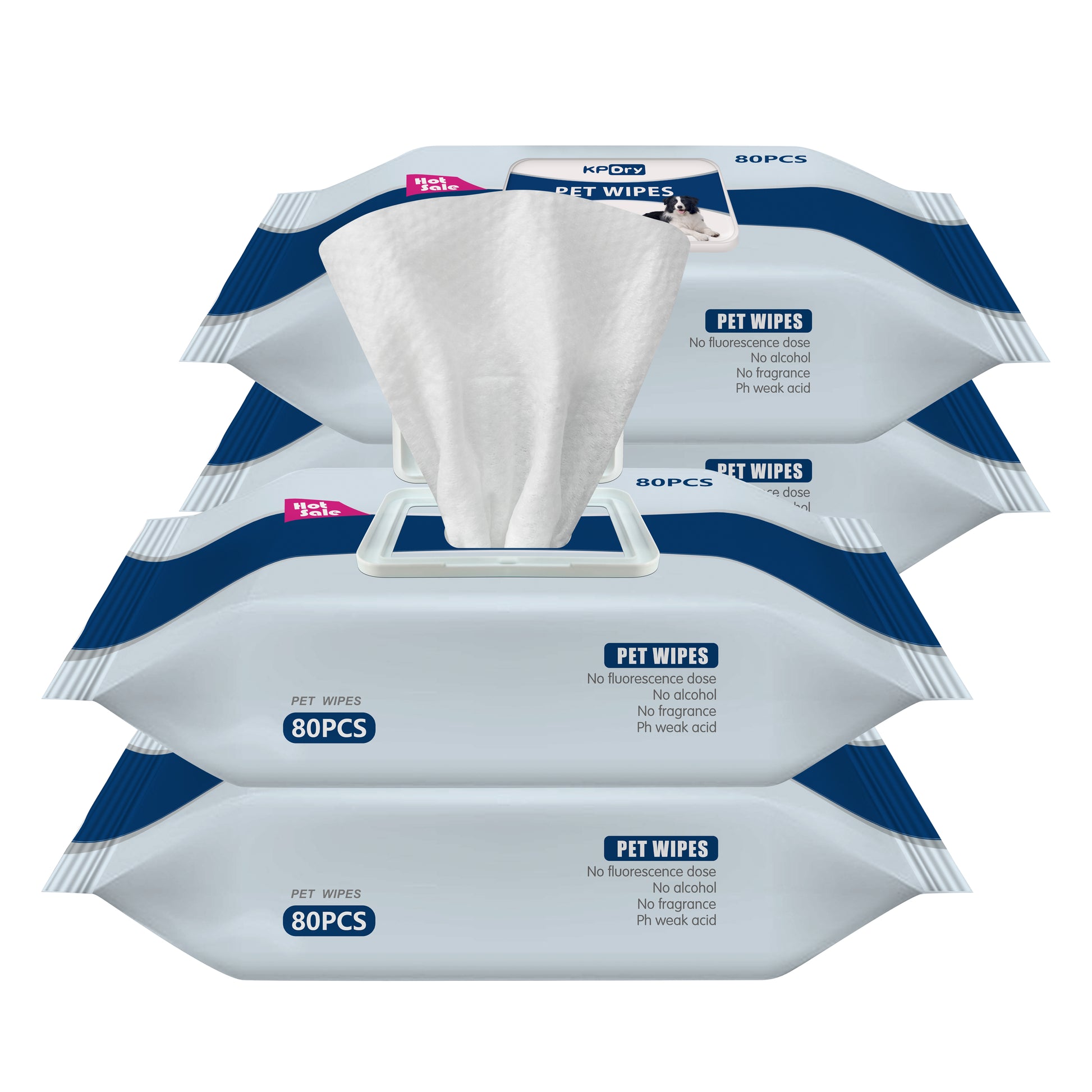 KPDry Pet Wipes Unscented 80 pcs