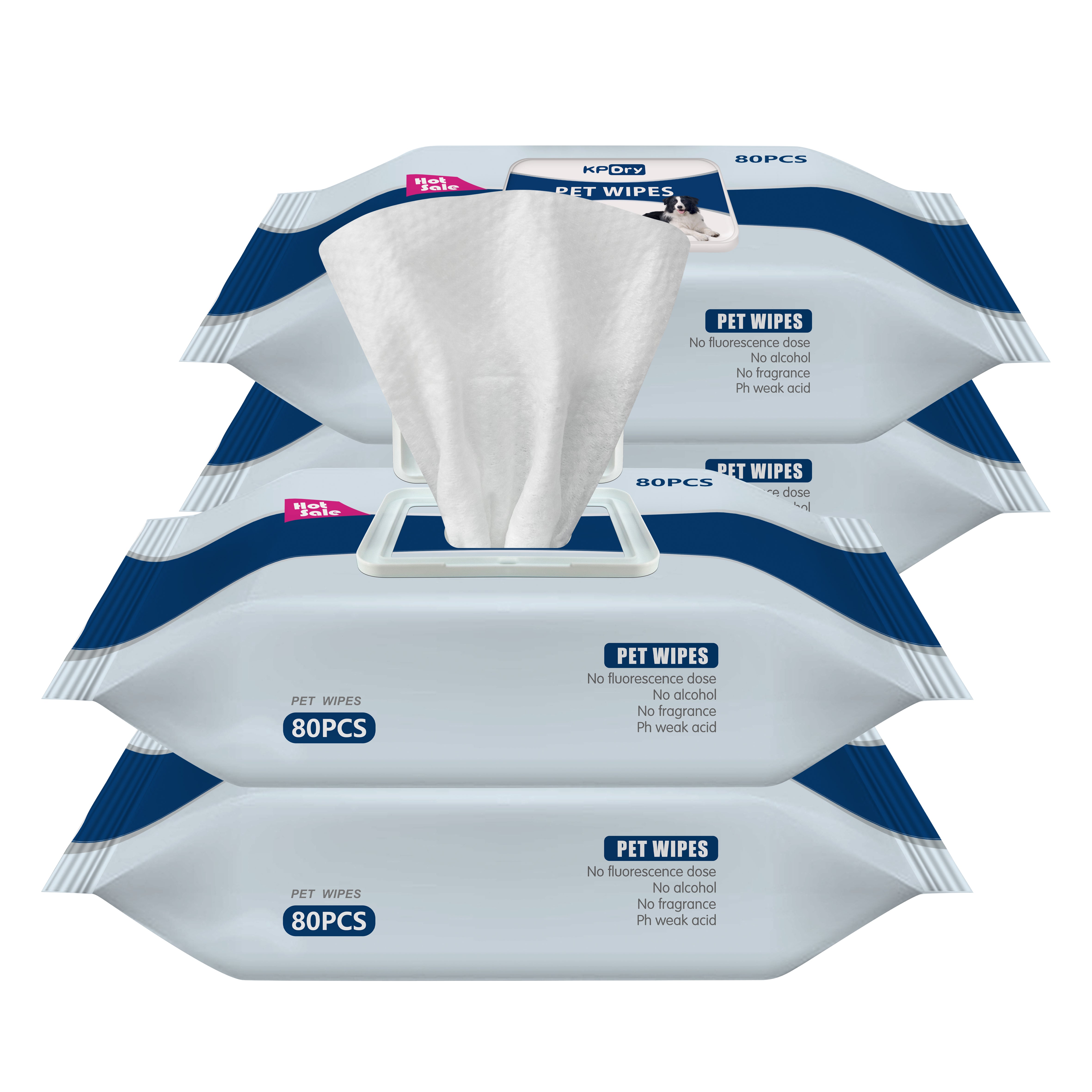 KPDry Pet Wipes Unscented 80 pcs