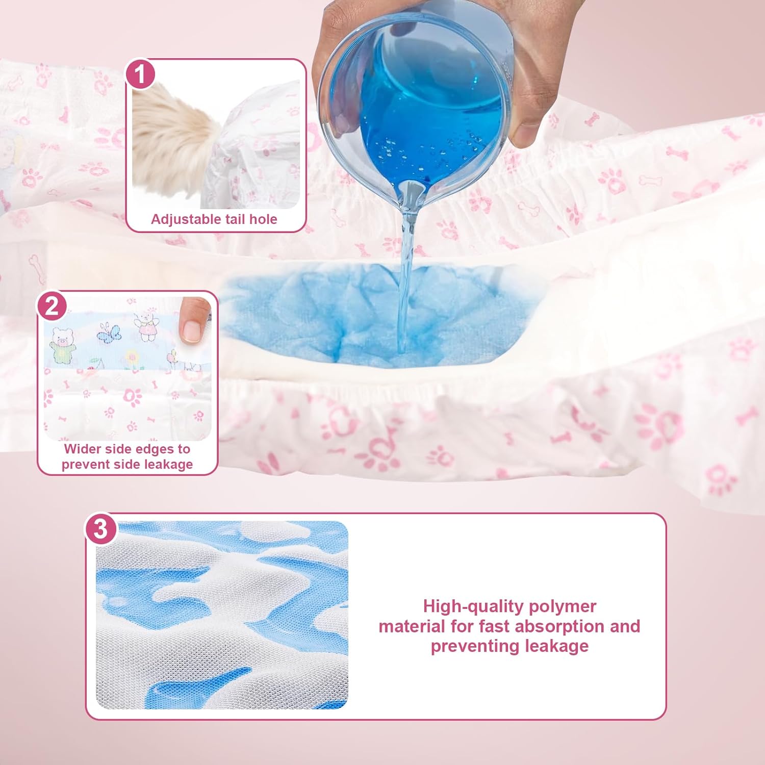 KPDry Keep dry Female Dog Diapers (Pack of 10)
