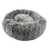 Bobby - Donut Furry Pet Bed Bicolour - Black / Medium