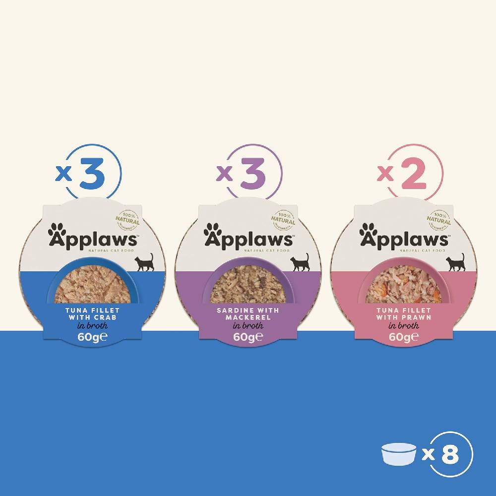 Applaws Cat Multipack Fish Selection 8 x 60g Pot