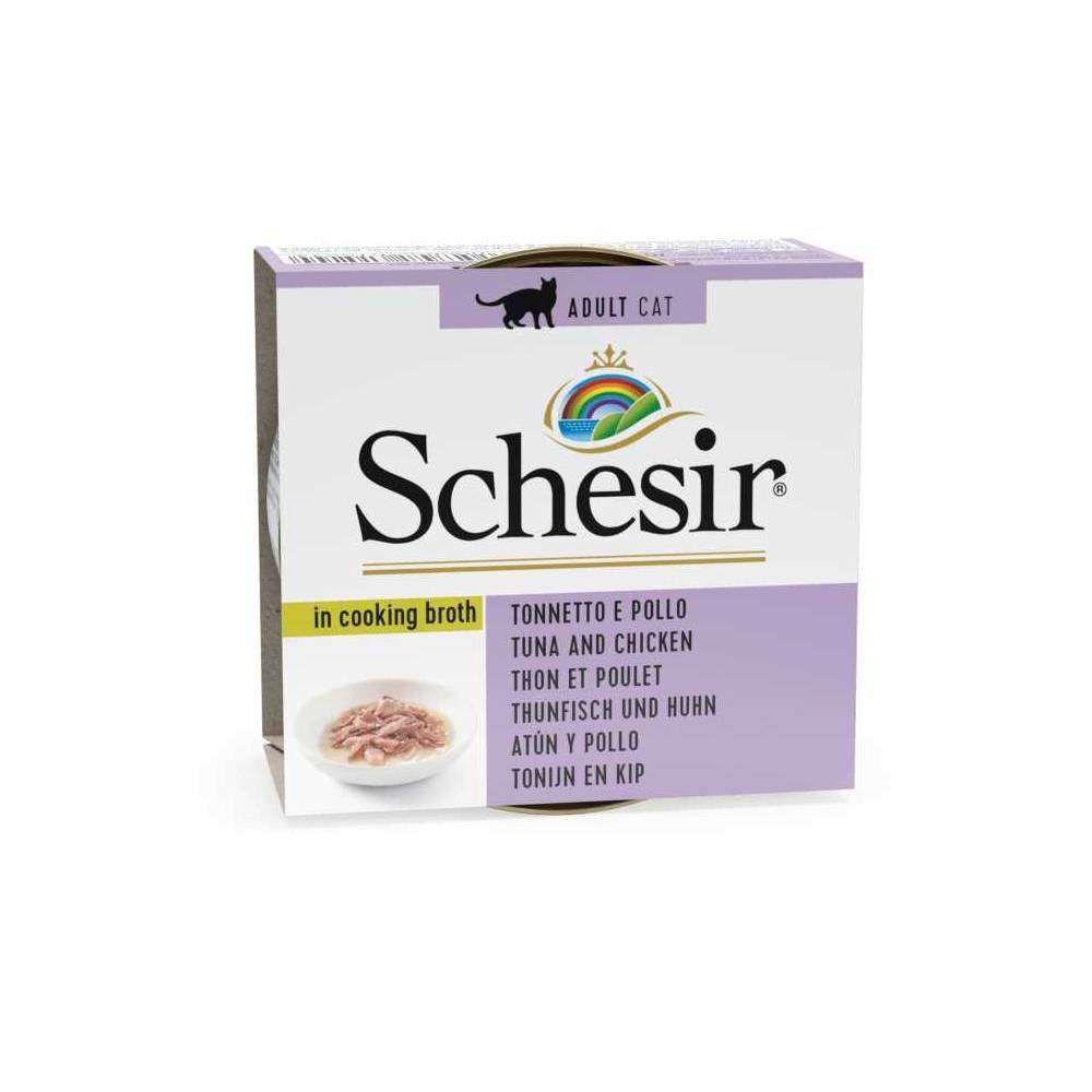 Schesir - Cat Can Broth - Wet Food Tuna with Chicken 70g