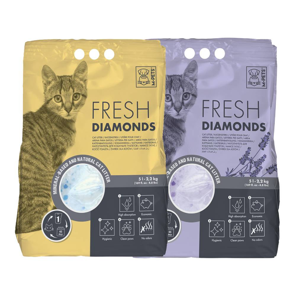 M-PETS - Fresh Diamonds Silica Gel Cat Litter 5L