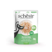 Schesir - Complements Cat Wet Food in Jelly Pouch- Chicken With Seabass - 70 G