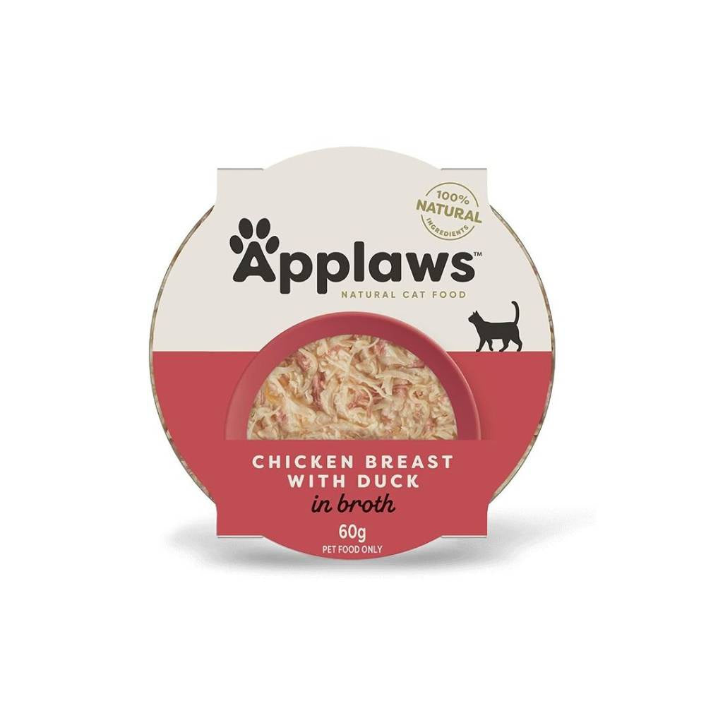 Applaws - Chicken Breast with Duck in Broth Wet Cat Food - 60g Pot