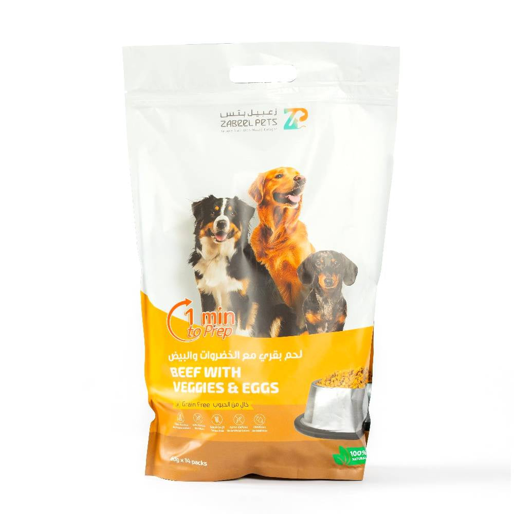 Zabeel Pets - Beef with Veggies & Eggs (60g x 14 packs)