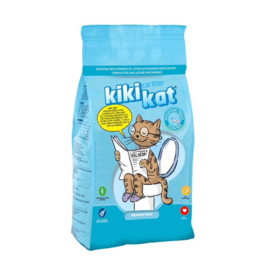 Kiki Kat - White Bentonite Clumping Cat Litter – Mountain Fresh - 20 L
