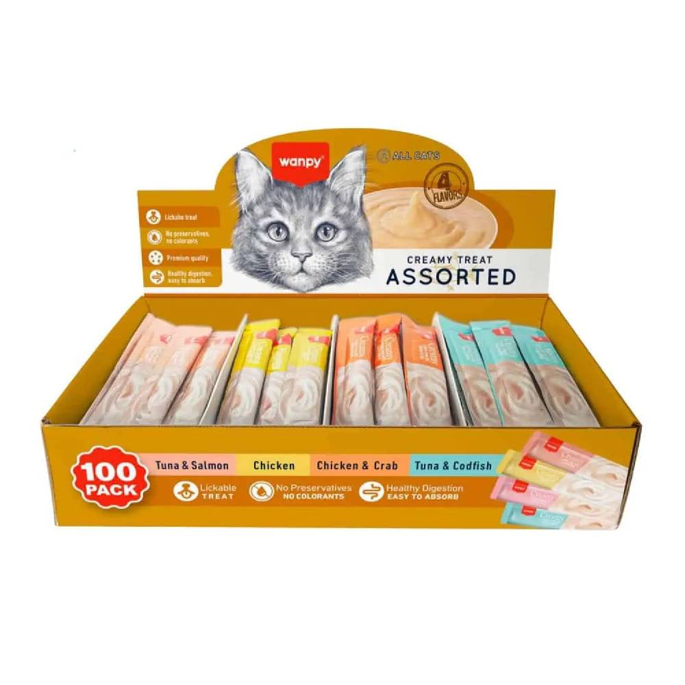 Wanpy - Creamy Treat Assorted – Mix Flavor 100pc (1400g)