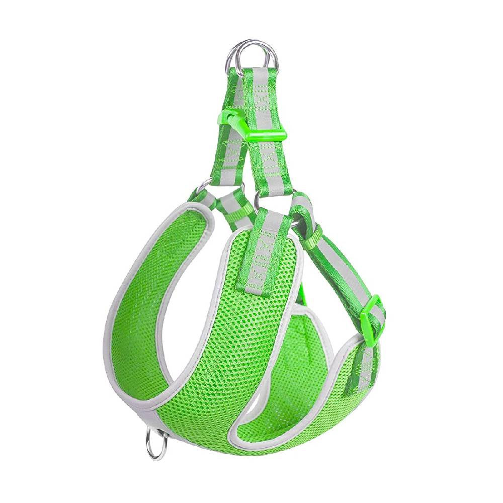 Fida Step-In Dog Harness Green – Reflective Mesh Vest for Dogs XS-L
