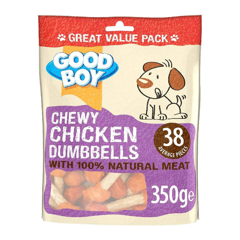 Good Boy Chewy Chicken Dumbbells Dog Treats, 350g