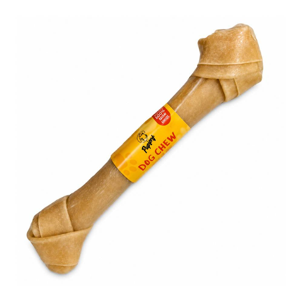Puppy Knotted Rawhide Bone Chew for Dogs – 12 inch