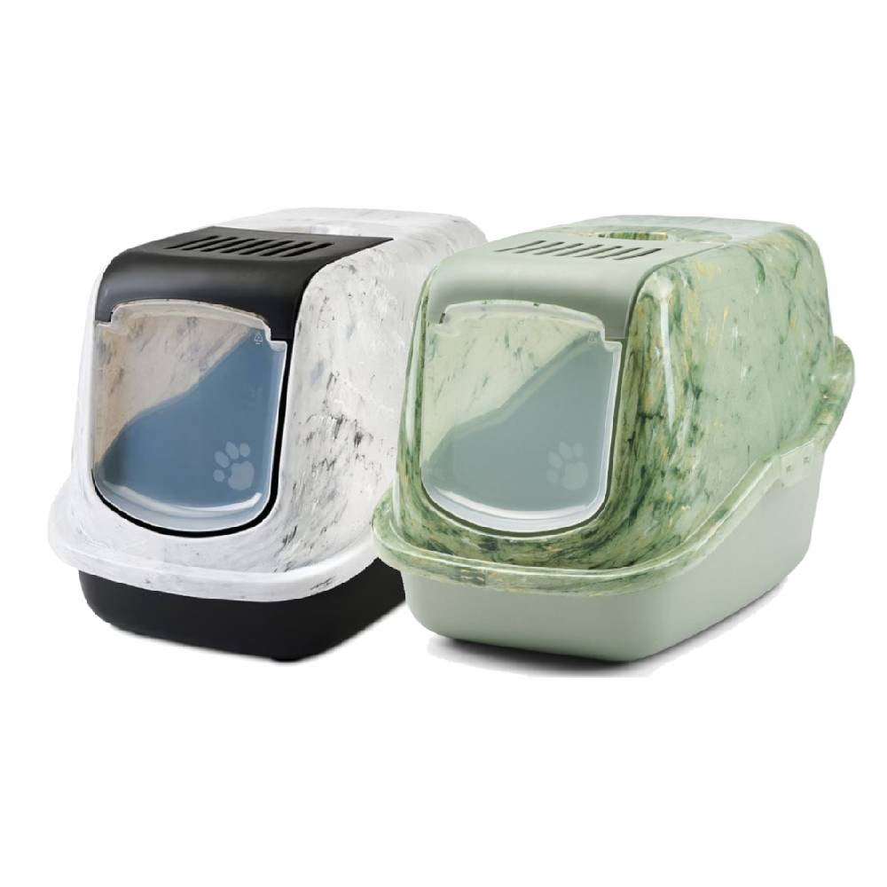 Savic Nestor Marble Hooded Cat Litter Box