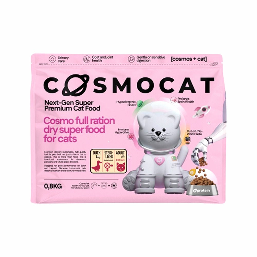 Cosmopet Cosmocat Regular Sterilised Duck Dry Cat Food 800 g