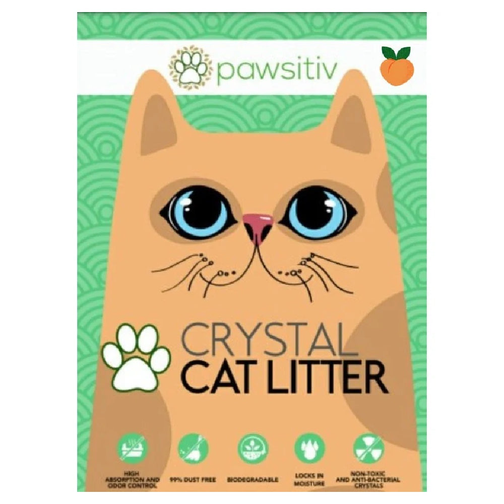 Pawsitiv Premium Silica Crystal Gel Litter for Cat - 8L - Peach