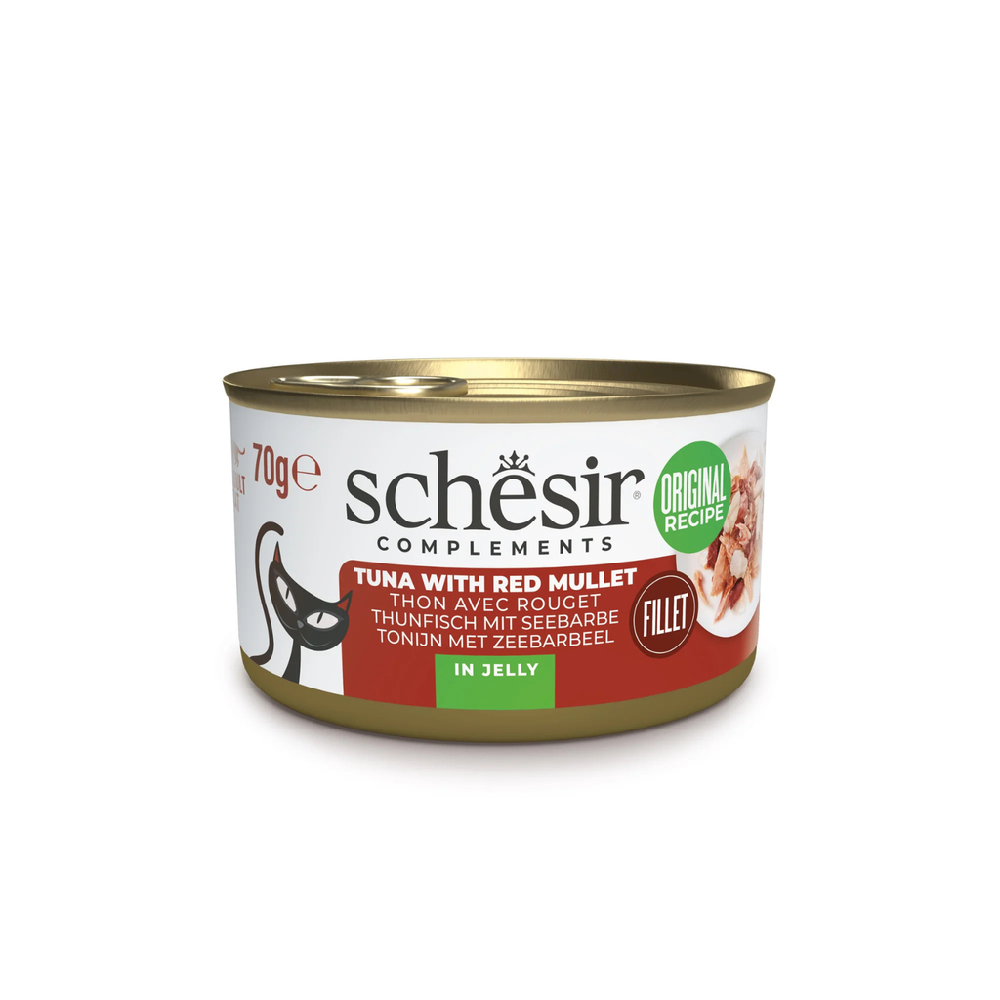 Schesir Tuna with Red Mullet Cat Wet Food in Jelly | Grain-Free, High-Protein | 70g Can