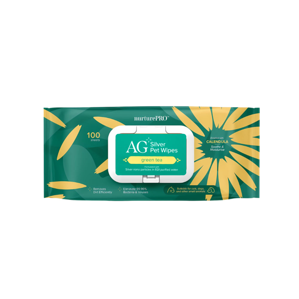 Nurturepro Ag+ Silver Pet Wet Wipes- 100 Sheets