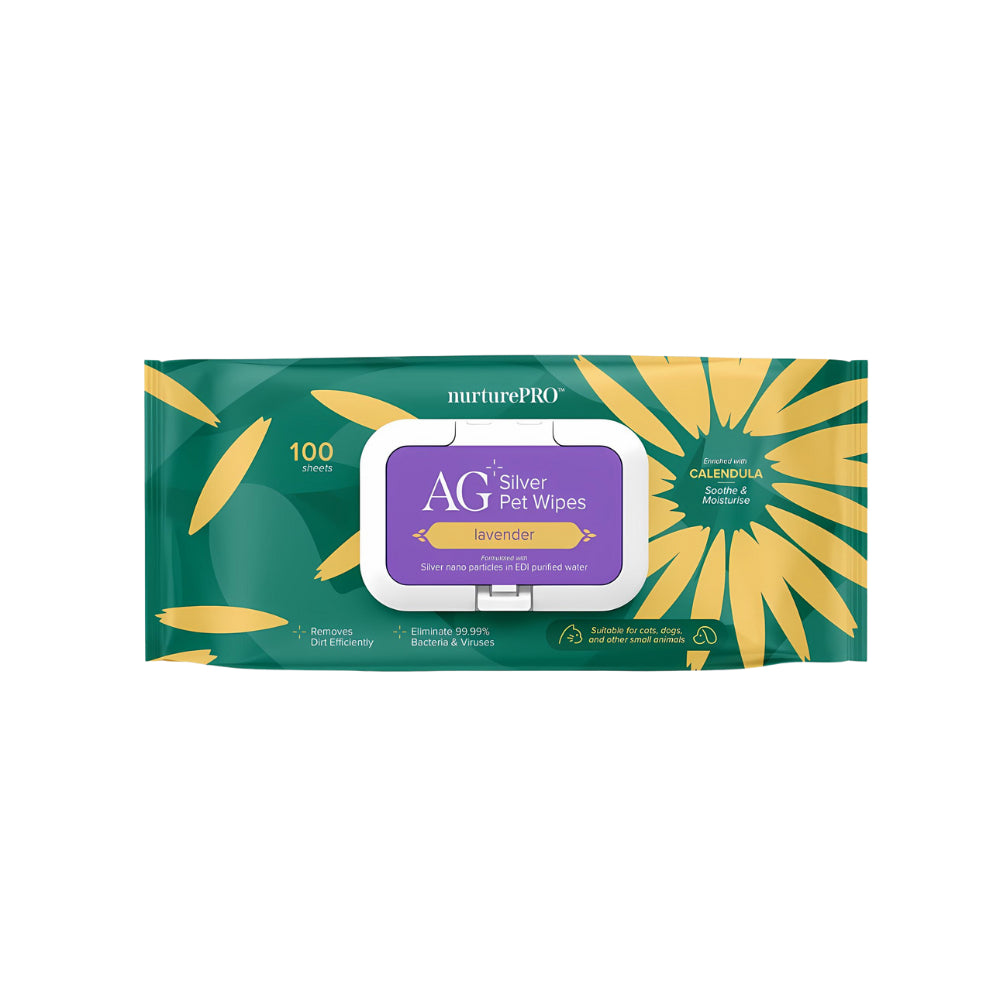 Nurturepro Ag+ Silver Pet Wet Wipes- 100 Sheets