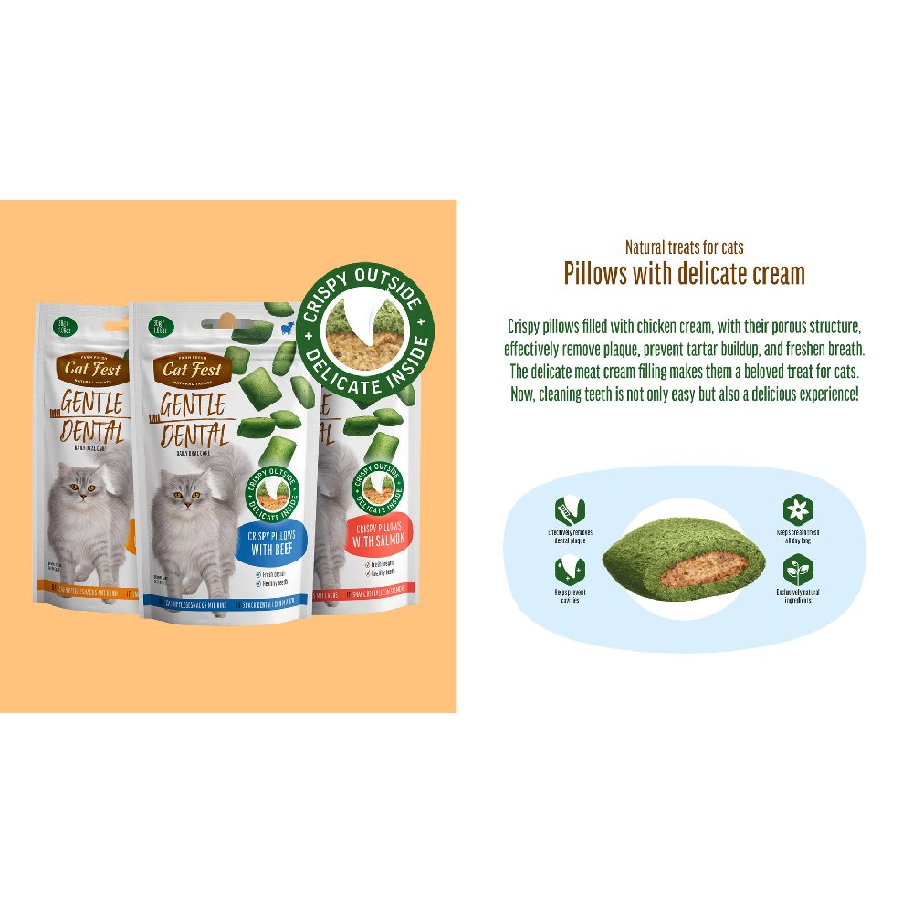 Cat Fest - Dental Treats For Cats Crispy Pillows -30g