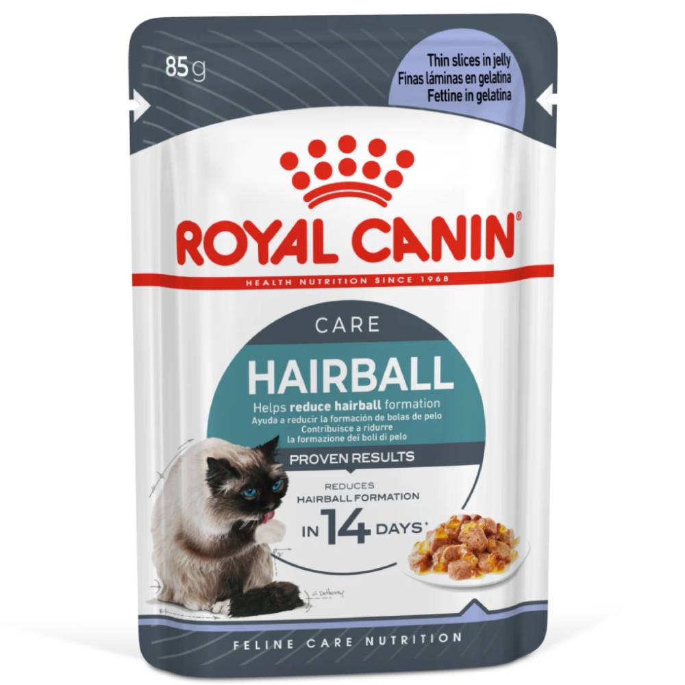 Royal Canin Hairball Care in Jelly — Wet Cat Food Pouches (85g / 12-Pack)